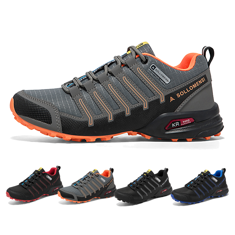 Anti Slip Trail Running Sneakers - Men‘s Waterproof Hiking Shoes Outdoor Trekking