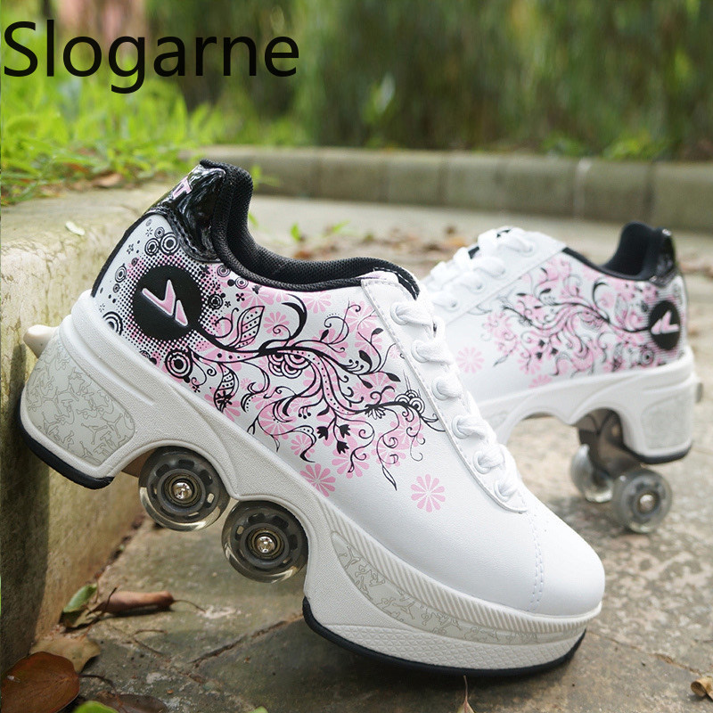 Men'S Shoes - Women 4 Wheels Deformation Roller Skates