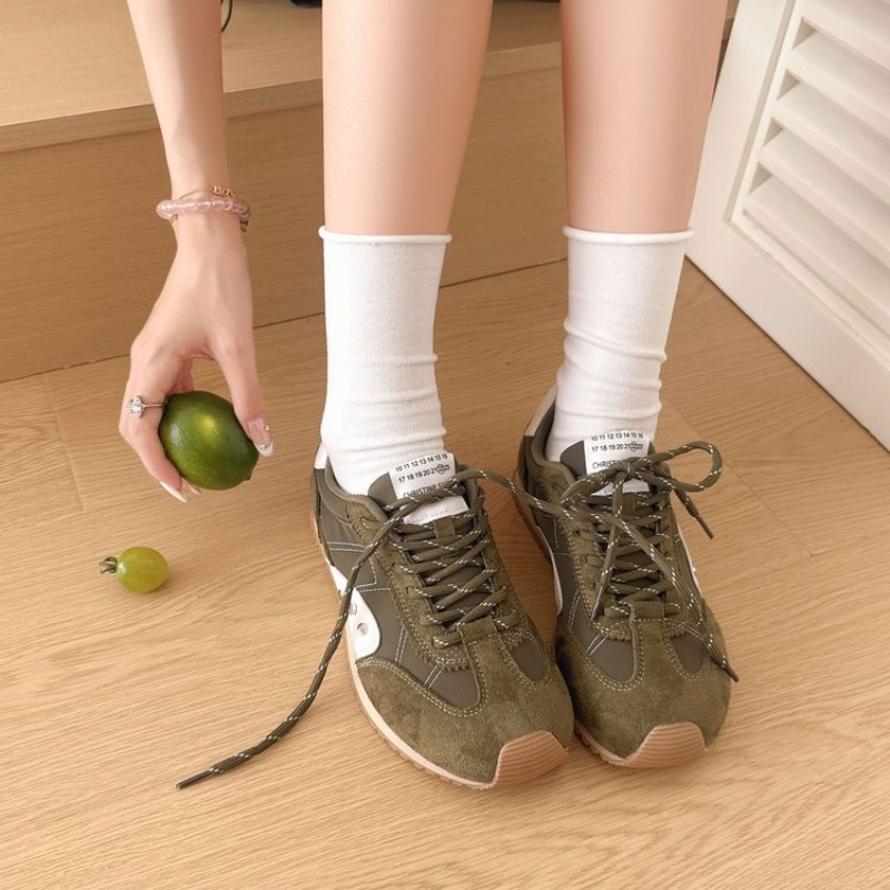Running Shoes - Retro Color Block Sneakers Women Soft