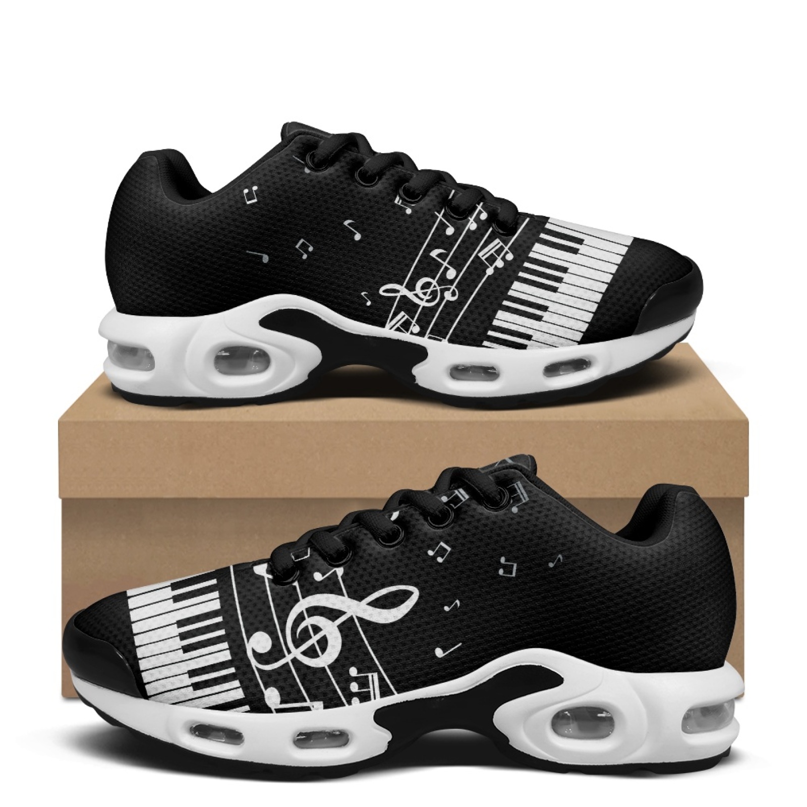 Air Cushion Jogger Shoes Men - PENSTROLL Piano Music Notes Modern Sport