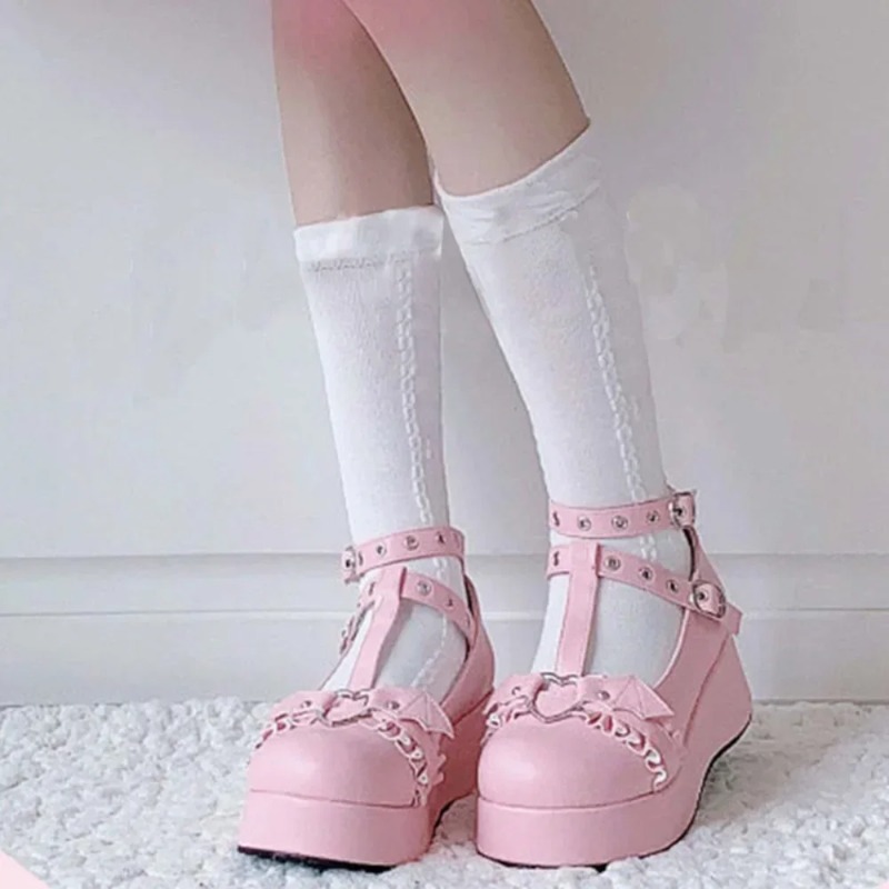 New Sweet Heart Buckle Wedges  - Boots review and price