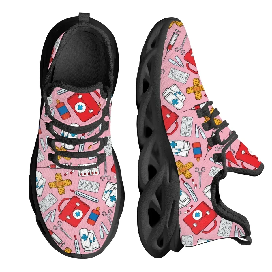 Custom Made Red Medical Box De - Knit Fabric Lace Up Sneakers review and price