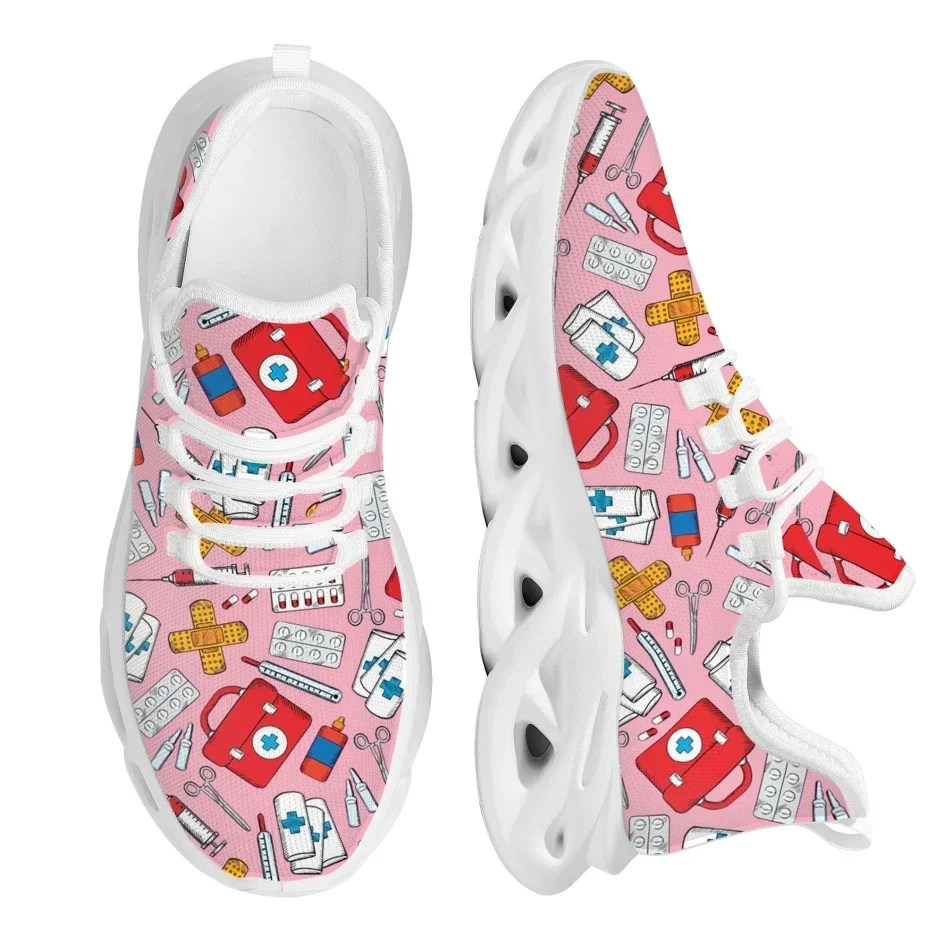 Custom Made Red Medical Box De - Knit Fabric Lace Up Sneakers review and price