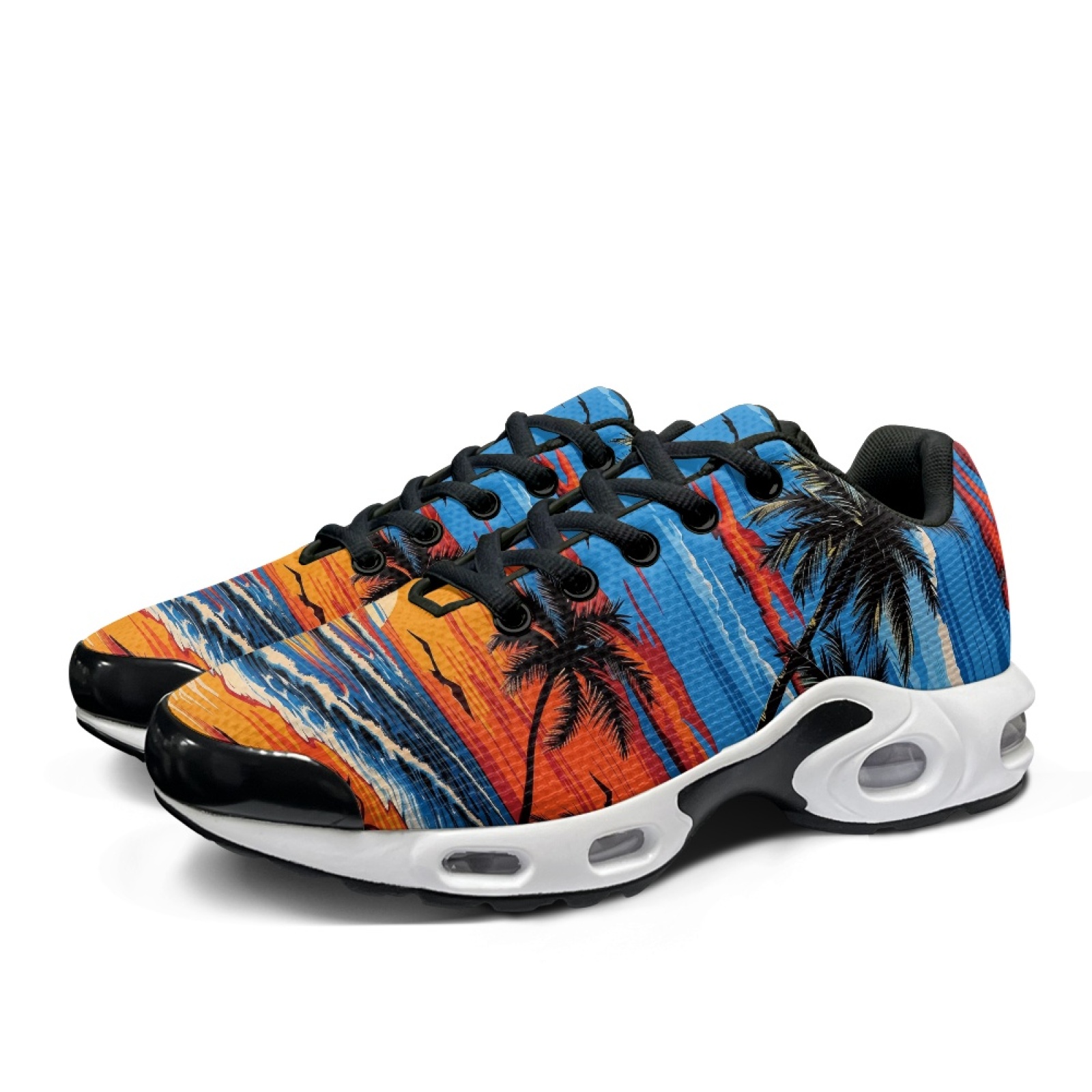 PENSTROLL Sunset Palm Trees Sl - Air Cushion Jogger Shoes Men review and price
