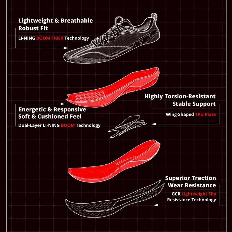 Li-Ning Women's RED HARE 9 PRO - Reflective Night Running Shoes review and price