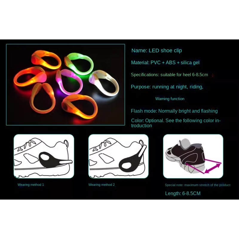 2024 Luminous Shoe Clip Light  - Reflective Night Running Shoes review and price