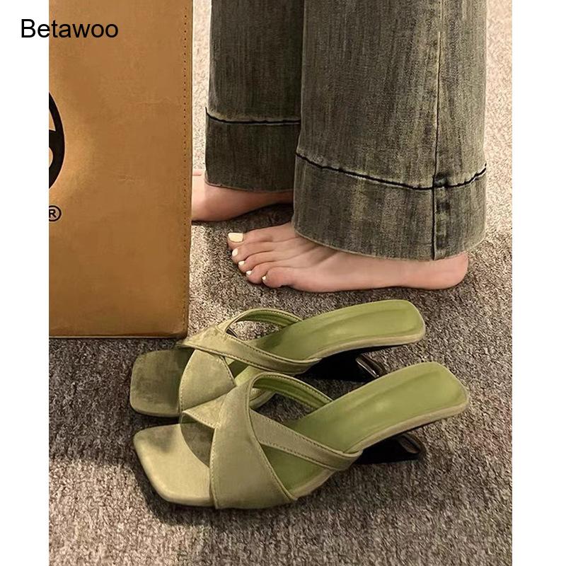 Women's Curved Block Heel Mule - Sandals review and price