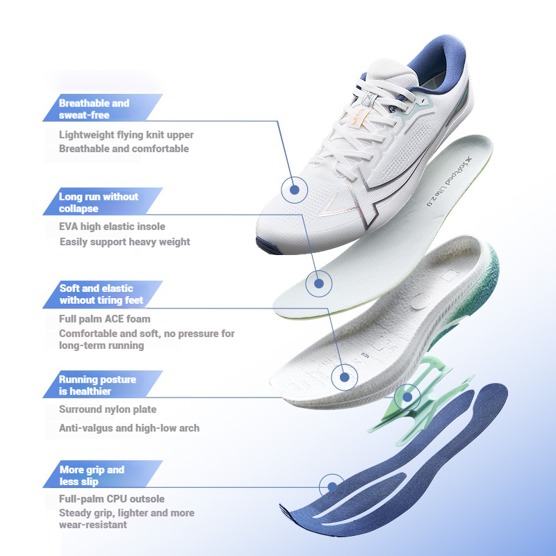 Xtep 2000km Plus Running Shoes - Reflective Night Running Shoes review and price