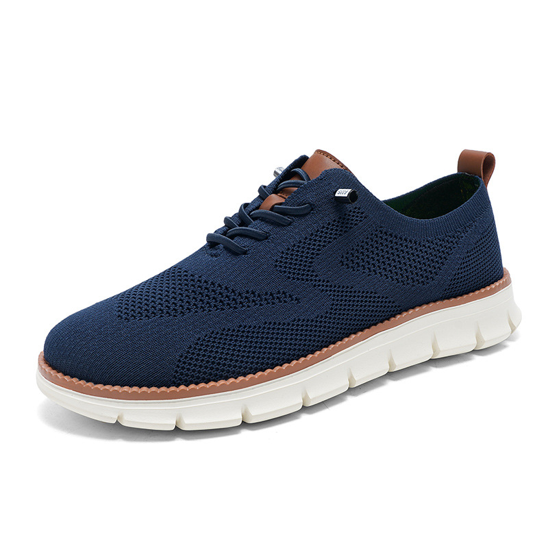 2026 New Men's Breathable Knit - Knit Fabric Lace Up Sneakers review and price