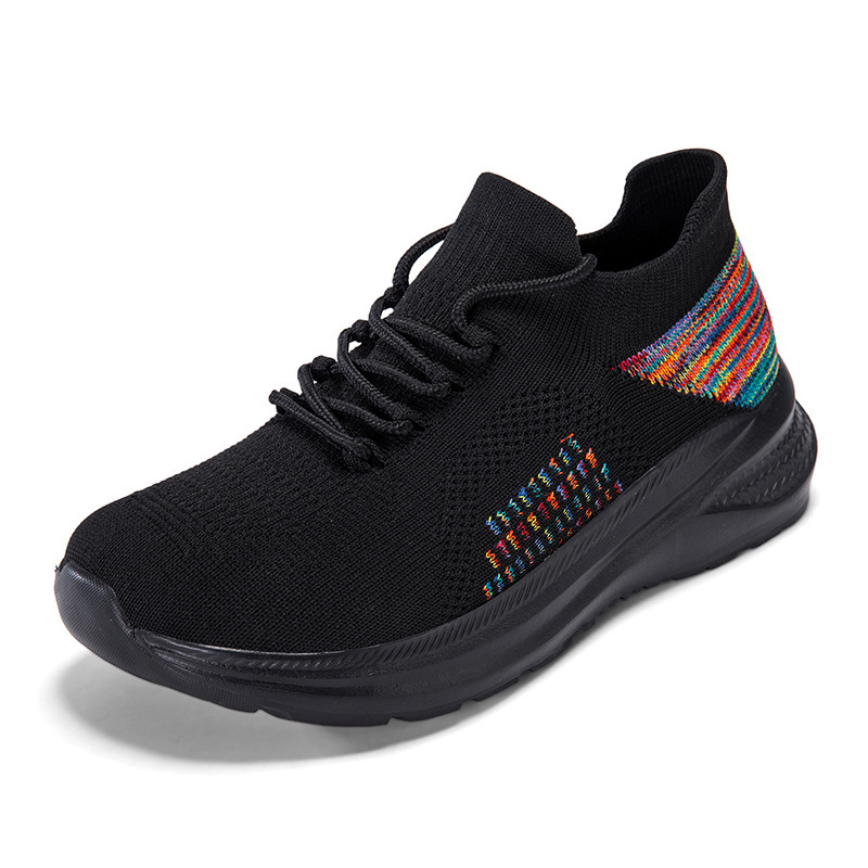 Breathable Mesh Sock Sneakers  - Knit Fabric Lace Up Sneakers review and price