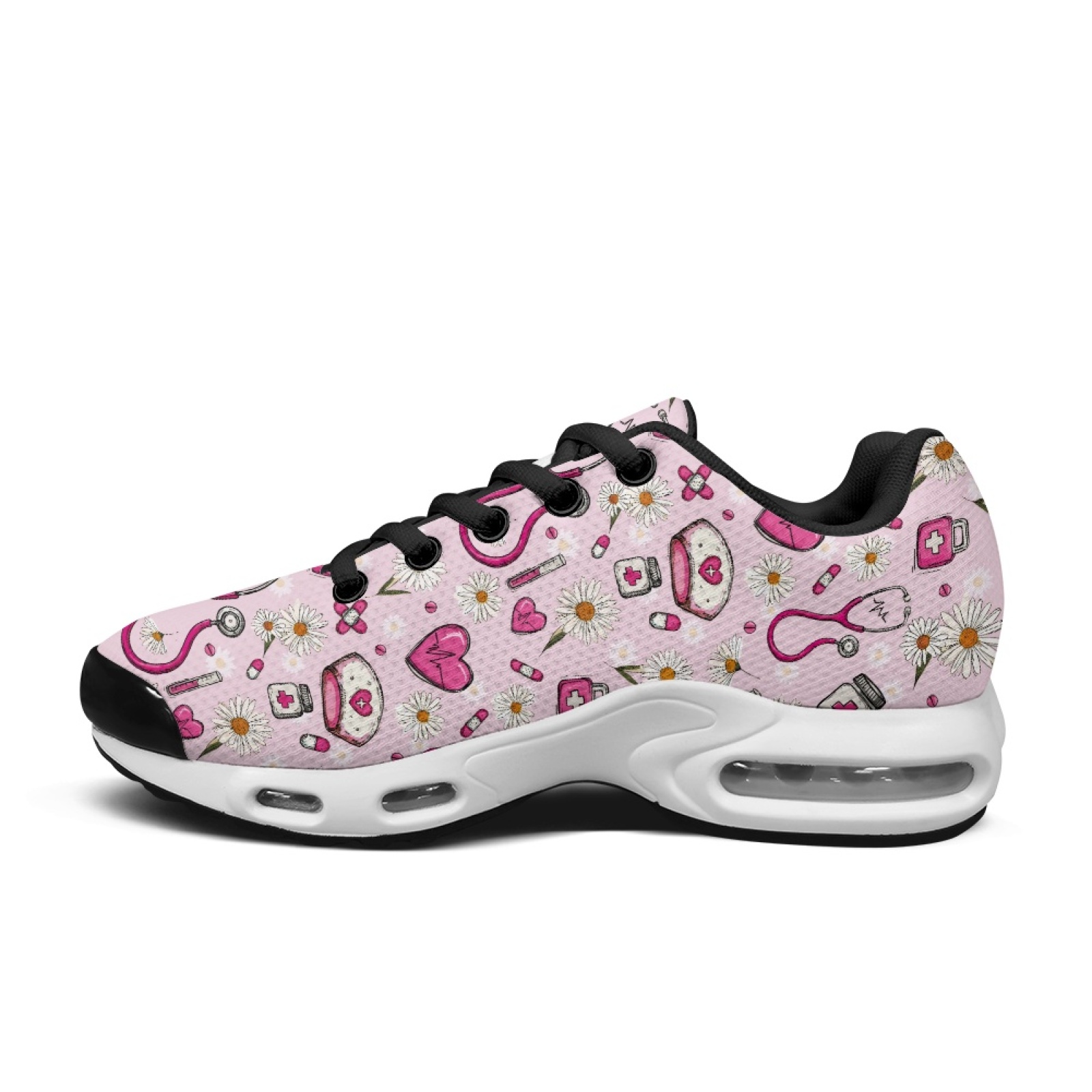 PENSTROLL Pink Daisy Hearts So - Air Cushion Jogger Shoes Men review and price