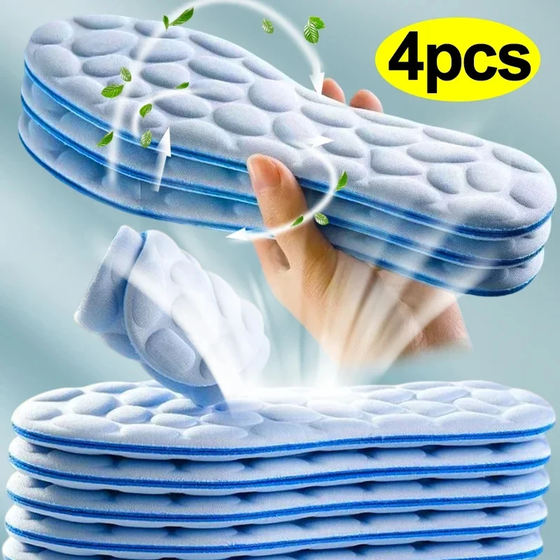 2/4pcs Soft Massage Memory Foa - Breathable Mesh Athletic Shoes review and price