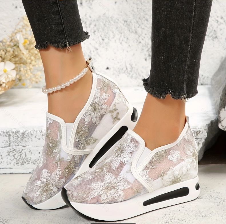 Lace Flats Platform Women Spor - Breathable Mesh Athletic Shoes review and price