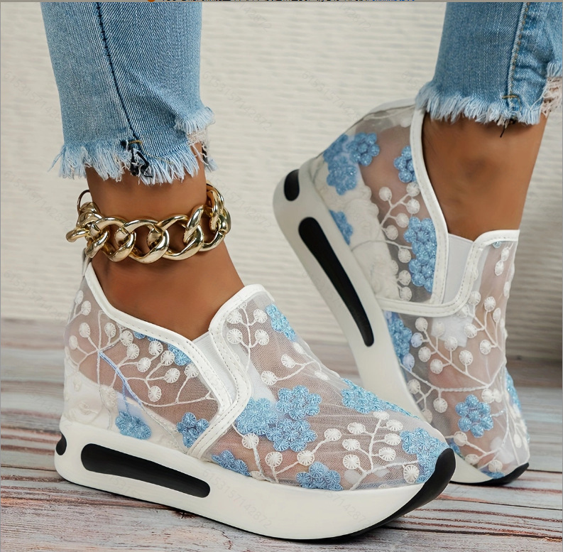Lace Flats Platform Women Spor - Breathable Mesh Athletic Shoes review and price