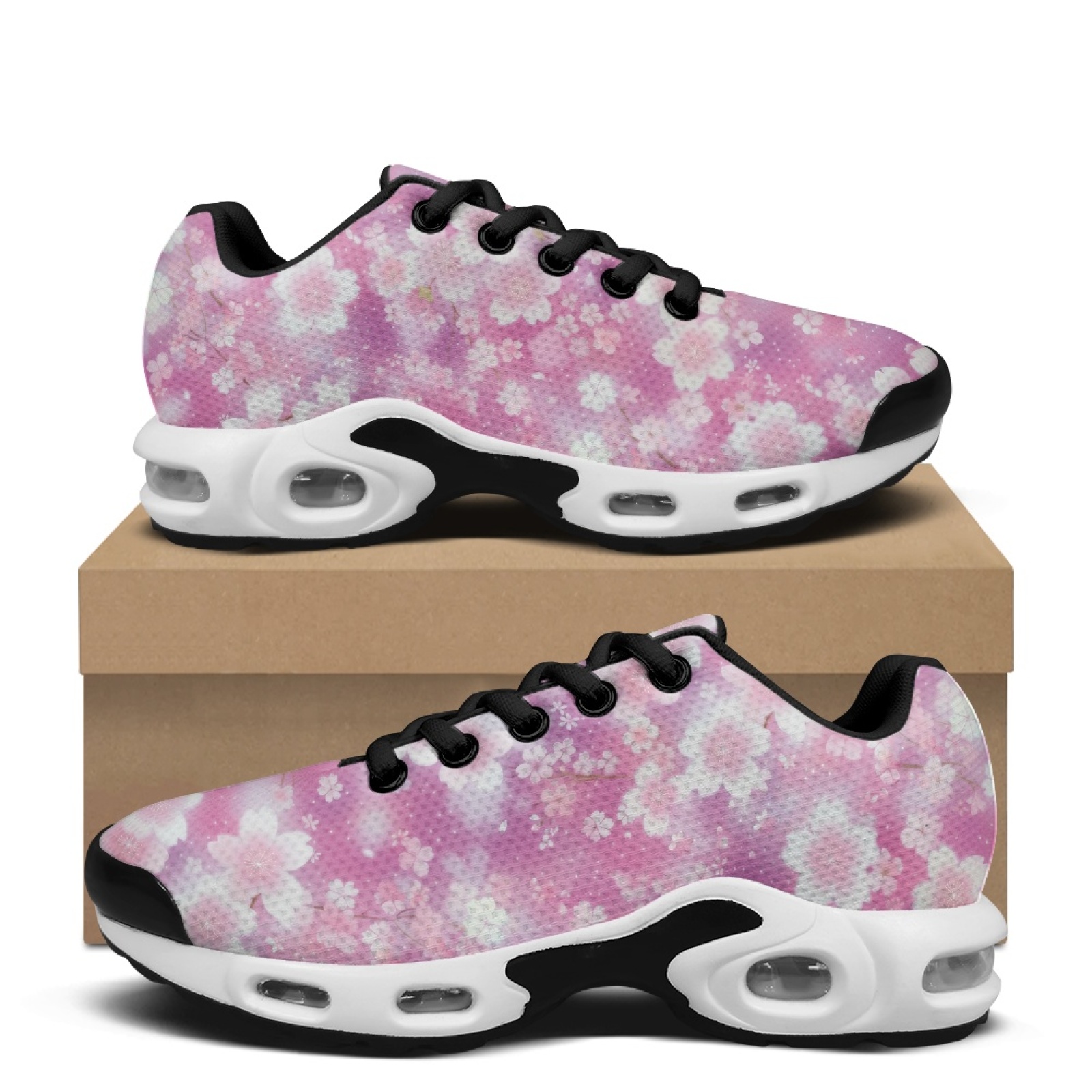PENSTROLL Pink Floral Pattern  - Air Cushion Jogger Shoes Men review and price