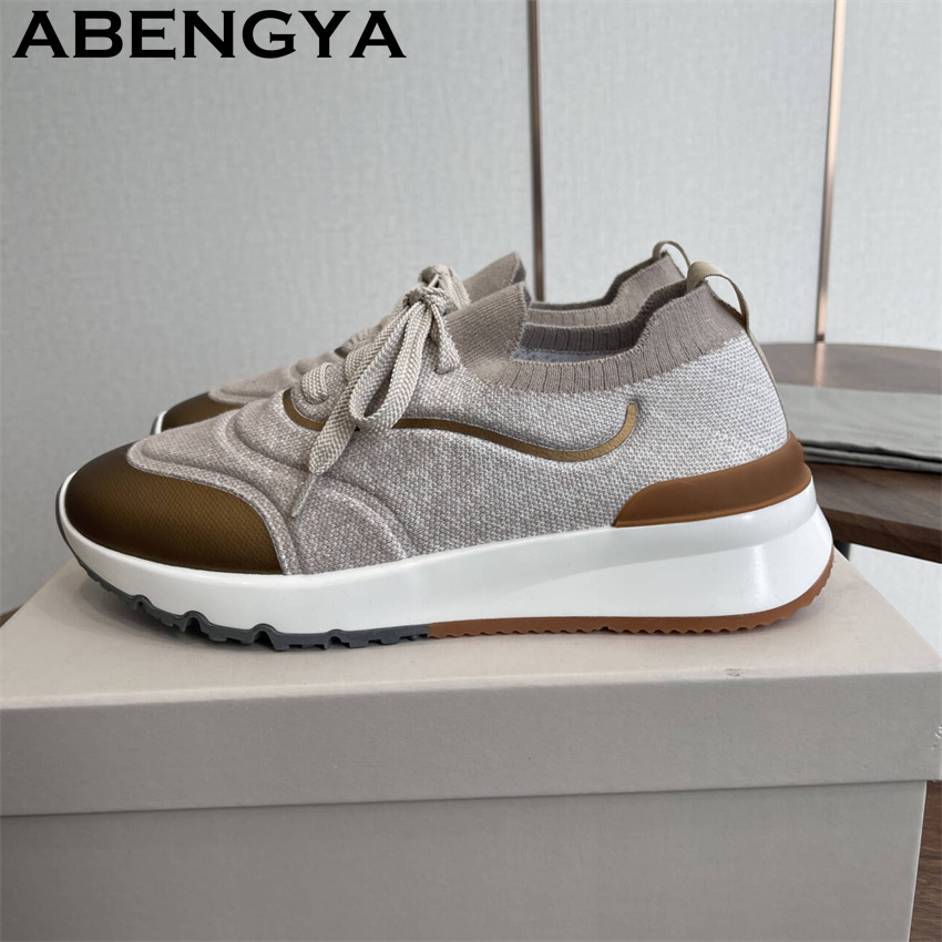 Men New Multicolour Knitted lo - Knit Fabric Lace Up Sneakers review and price